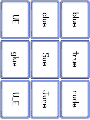 Preview of Word cards, Long OO - Set 2