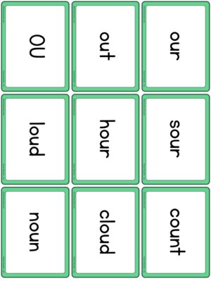 Preview of Word cards, OW-OU