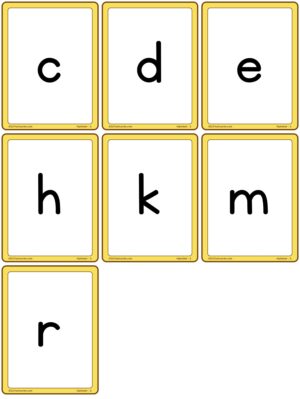 Preview of Small, Set 2 - c k e h r m d