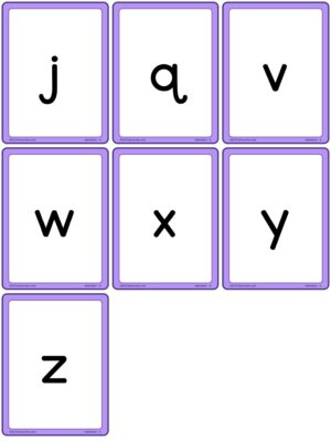 Preview of Small, Set 4 - j z w v y z
