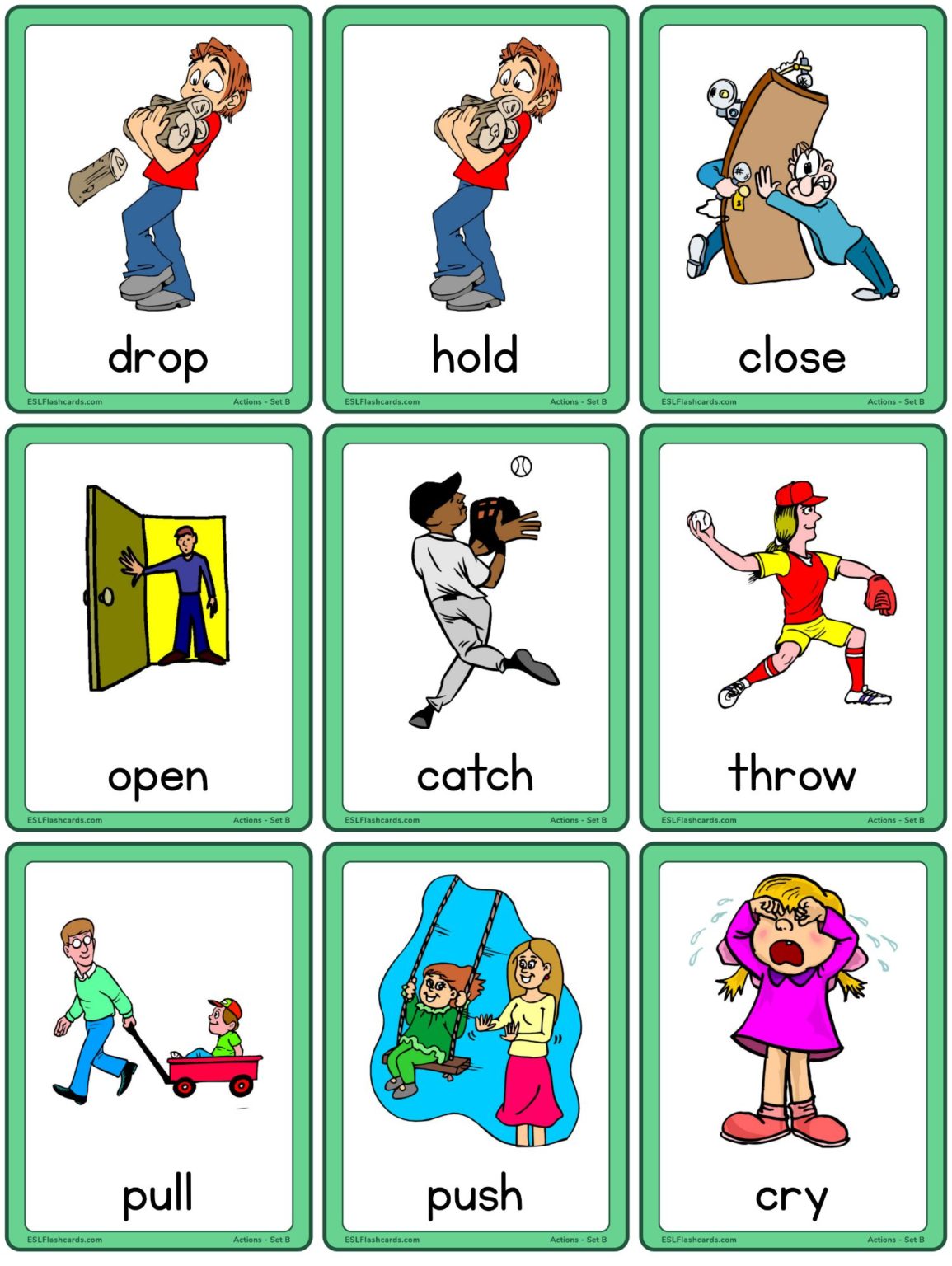 Kindergarten Flashcards ESL Flashcards