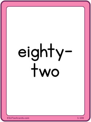 Preview of Word cards, Large, 82 to 108