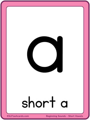 Preview of Images with labels, Large, Short A-E-I-O-U
