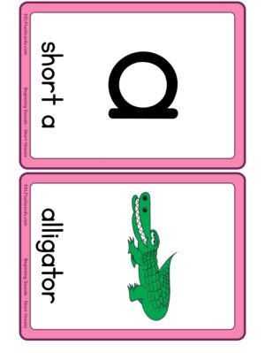 Preview of Images with labels, Medium, Short A-E-I-O-U