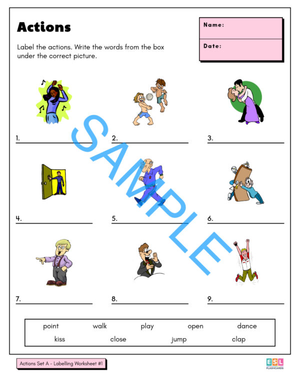 Worksheet Package #1: Action Verbs - Image 2