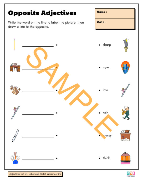 Worksheet Package #4: Adjectives - Image 4