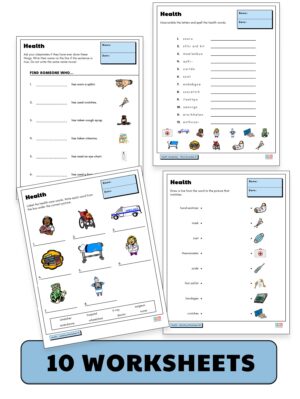 Health Vocabulary Worksheets