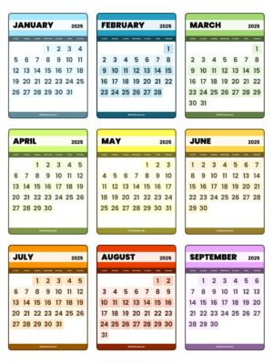 Printable Calendars
